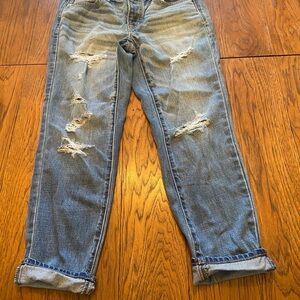 American Eagle Outfitters Light Blue Distressed Skinny Jeans